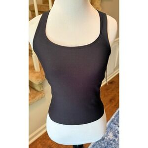 Becco Womens Black Activewear Racerback Tank Top Scoop Neck Stretch Size S NWT